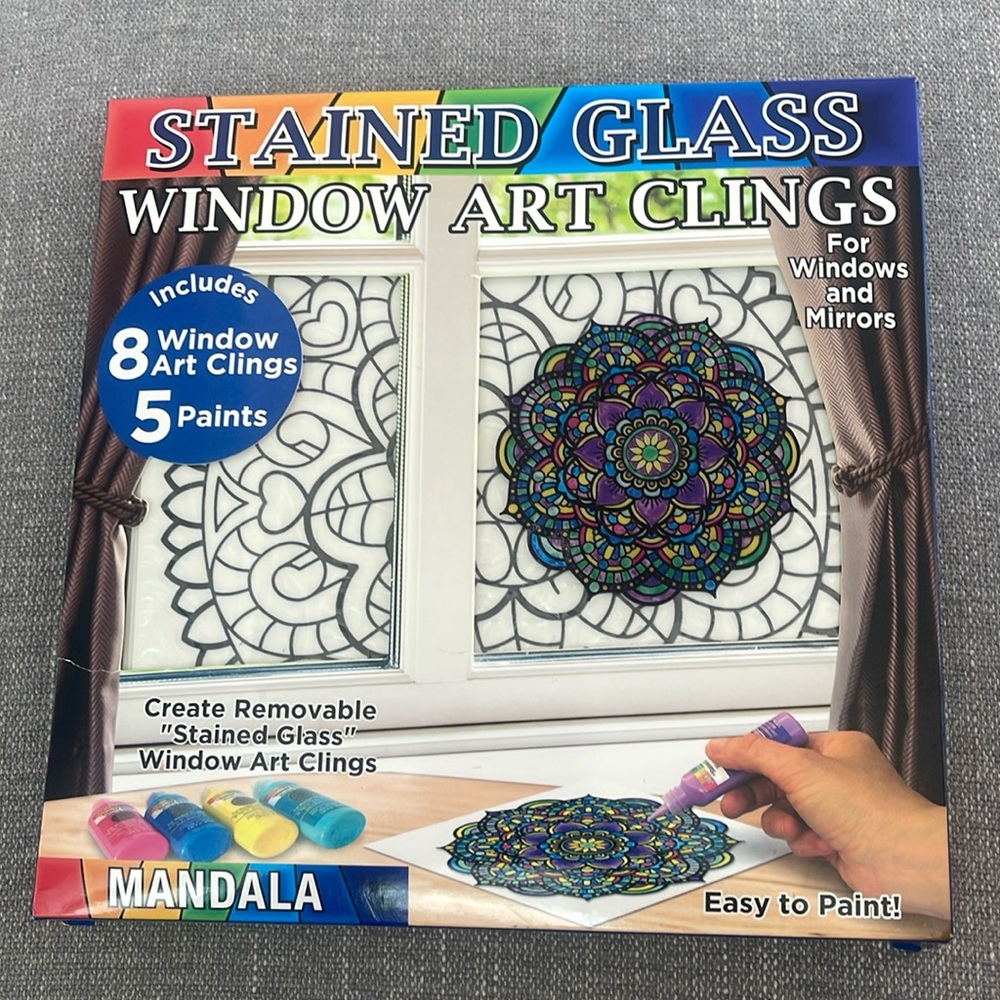 Stained Glass Window Art Clings - Multicolor